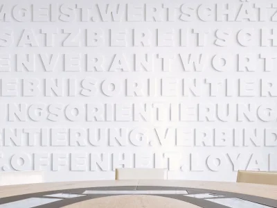 Ueber uns Wertewand bea